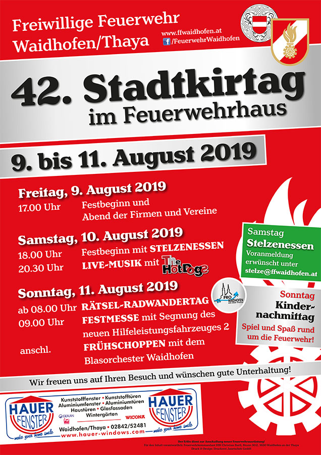 Plakat Stadtkirtag 2019